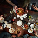 Friends sharing tapas